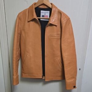 Gustin Men's Veg Tan Leather Jacket